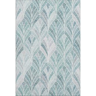 Piper Looms Mayfield Geometric AMF851 Aqua Machine Washable Area Rug main image