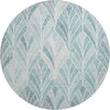 Piper Looms Mayfield Geometric AMF851 Aqua Machine Washable Area Rug Round Main Image
