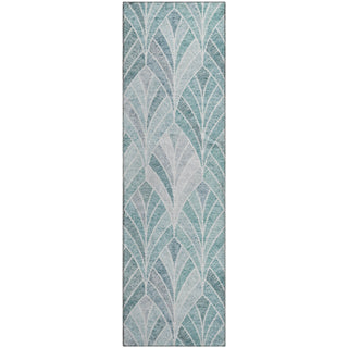 Piper Looms Mayfield Geometric AMF851 Aqua Machine Washable Area Rug Runner Main Image