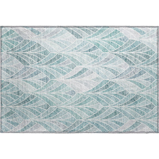 Piper Looms Mayfield Geometric AMF851 Aqua Machine Washable Area Rug Scatter Main Image