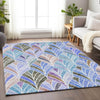 Piper Looms Mayfield Geometric AMF851 Blue Machine Washable Area Rug Lifestyle Image Feature