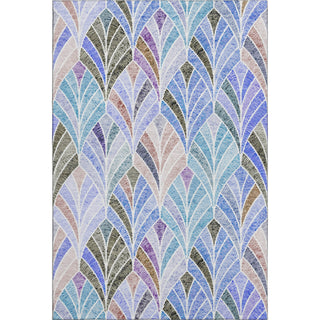 Piper Looms Mayfield Geometric AMF851 Blue Machine Washable Area Rug main image