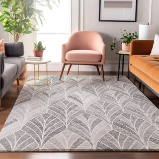 Piper Looms Mayfield Geometric AMF851 Gray Machine Washable Area Rug Lifestyle Image Feature