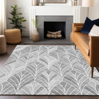 Piper Looms Mayfield Geometric AMF851 Gray Machine Washable Area Rug Lifestyle Image Feature