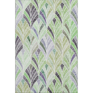 Piper Looms Mayfield Geometric AMF851 Green Machine Washable Area Rug main image