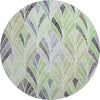 Piper Looms Mayfield Geometric AMF851 Green Machine Washable Area Rug Round Main Image
