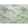 Piper Looms Mayfield Geometric AMF851 Green Machine Washable Area Rug Scatter Main Image