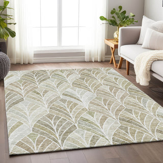 Piper Looms Mayfield Geometric AMF851 Khaki Machine Washable Area Rug Lifestyle Image Feature