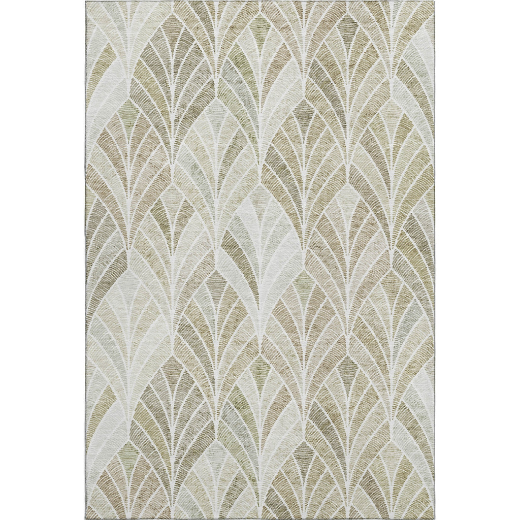 Piper Looms Mayfield Geometric AMF851 Khaki Machine Washable Area Rug main image