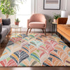 Piper Looms Mayfield Geometric AMF851 Orange Machine Washable Area Rug Lifestyle Image Feature