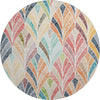 Piper Looms Mayfield Geometric AMF851 Orange Machine Washable Area Rug Round Main Image
