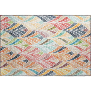 Piper Looms Mayfield Geometric AMF851 Orange Machine Washable Area Rug Scatter Main Image