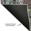 Piper Looms Mayfield Medallions AMF852 Black Machine Washable Area Rug Backing Image