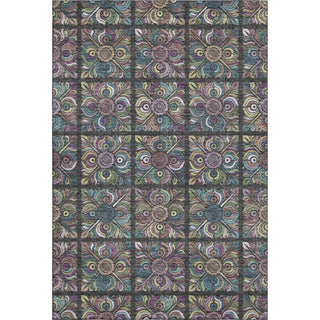 Piper Looms Mayfield Medallions AMF852 Black Machine Washable Area Rug main image