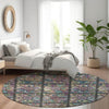 Piper Looms Mayfield Medallions AMF852 Black Machine Washable Area Rug Round Lifestyle Image Feature