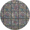 Piper Looms Mayfield Medallions AMF852 Black Machine Washable Area Rug Round Main Image