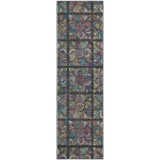 Piper Looms Mayfield Medallions AMF852 Black Machine Washable Area Rug Runner Main Image