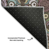 Piper Looms Mayfield Medallions AMF852 Chocolate Machine Washable Area Rug Backing Image