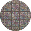 Piper Looms Mayfield Medallions AMF852 Chocolate Machine Washable Area Rug Round Main Image