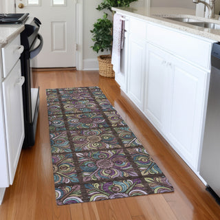 Piper Looms Mayfield Medallions AMF852 Chocolate Machine Washable Area Rug Runner Lifestyle Image Feature