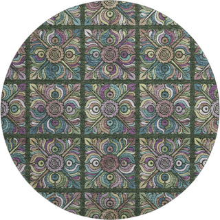 Piper Looms Mayfield Medallions AMF852 Fern Machine Washable Area Rug Round Main Image