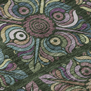 Piper Looms Mayfield Medallions AMF852 Fern Machine Washable Area Rug Swatch Image