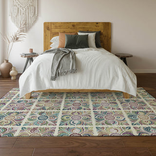 Piper Looms Mayfield Medallions AMF852 Ivory Machine Washable Area Rug Lifestyle Image Feature