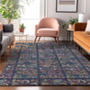 Piper Looms Mayfield Medallions AMF852 Navy Machine Washable Area Rug Lifestyle Image Feature