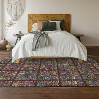 Piper Looms Mayfield Medallions AMF852 Paprika Machine Washable Area Rug Lifestyle Image Feature