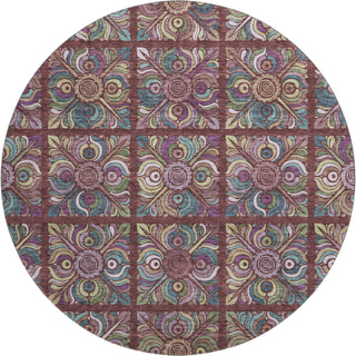 Piper Looms Mayfield Medallions AMF852 Paprika Machine Washable Area Rug Round Main Image