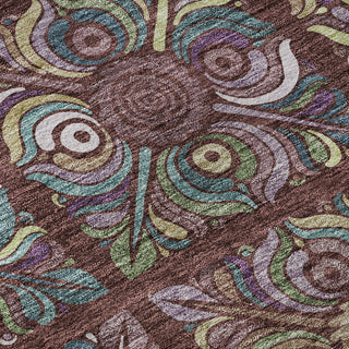 Piper Looms Mayfield Medallions AMF852 Paprika Machine Washable Area Rug Swatch Image
