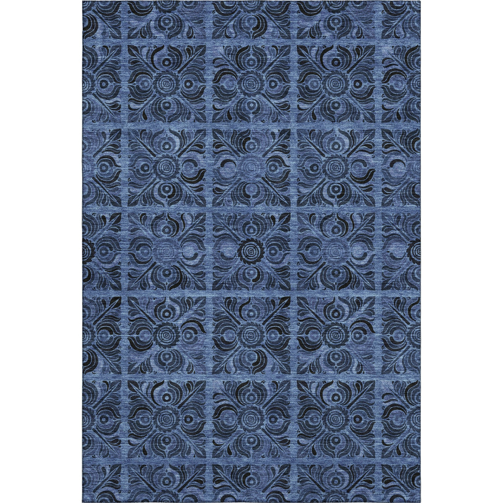 Piper Looms Mayfield Medallions AMF853 Denim Machine Washable Area Rug main image