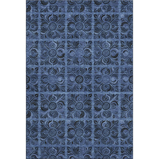 Piper Looms Mayfield Medallions AMF853 Denim Machine Washable Area Rug main image