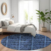 Piper Looms Mayfield Medallions AMF853 Denim Machine Washable Area Rug Round Lifestyle Image Feature