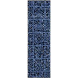 Piper Looms Mayfield Medallions AMF853 Denim Machine Washable Area Rug Runner Main Image
