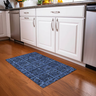 Piper Looms Mayfield Medallions AMF853 Denim Machine Washable Area Rug Scatter Lifestyle Image Feature