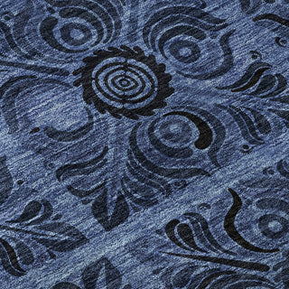 Piper Looms Mayfield Medallions AMF853 Denim Machine Washable Area Rug Swatch Image