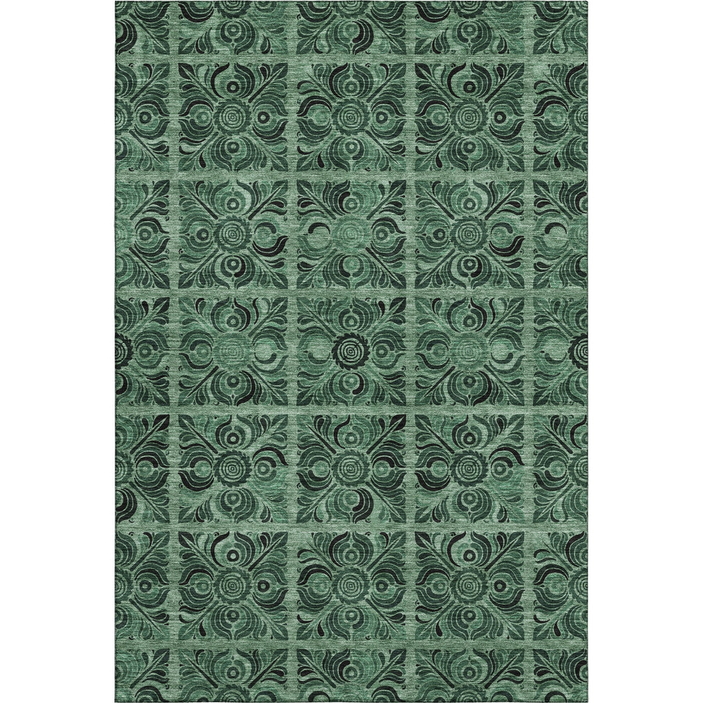Piper Looms Mayfield Medallions AMF853 Green Machine Washable Area Rug main image