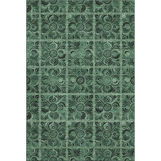 Piper Looms Mayfield Medallions AMF853 Green Machine Washable Area Rug main image