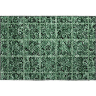 Piper Looms Mayfield Medallions AMF853 Green Machine Washable Area Rug Scatter Main Image
