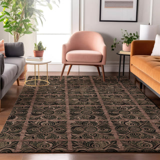 Piper Looms Mayfield Medallions AMF853 Paprika Machine Washable Area Rug Lifestyle Image Feature