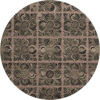 Piper Looms Mayfield Medallions AMF853 Paprika Machine Washable Area Rug Round Main Image