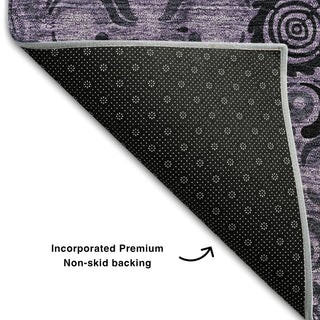 Piper Looms Mayfield Medallions AMF853 Purple Machine Washable Area Rug Backing Image