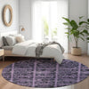 Piper Looms Mayfield Medallions AMF853 Purple Machine Washable Area Rug Round Lifestyle Image Feature