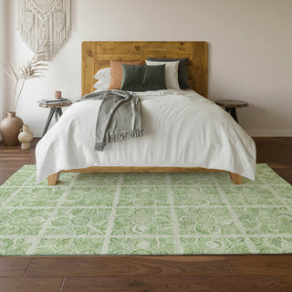 Piper Looms Mayfield Medallions AMF854 Aloe Machine Washable Area Rug Lifestyle Image Feature