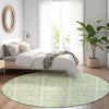 Piper Looms Mayfield Medallions AMF854 Aloe Machine Washable Area Rug Round Lifestyle Image Feature