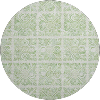 Piper Looms Mayfield Medallions AMF854 Aloe Machine Washable Area Rug Round Main Image