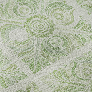 Piper Looms Mayfield Medallions AMF854 Aloe Machine Washable Area Rug Swatch Image
