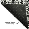 Piper Looms Mayfield Medallions AMF854 Black Machine Washable Area Rug Backing Image