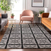 Piper Looms Mayfield Medallions AMF854 Black Machine Washable Area Rug Lifestyle Image Feature